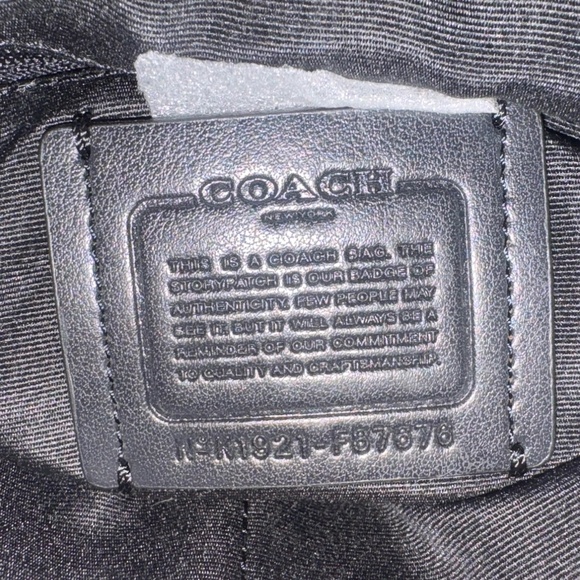 COACH Elle Pebbled Leather Backpack Light Saddle Black New with Tags Purse Bag - Picture 7 of 7